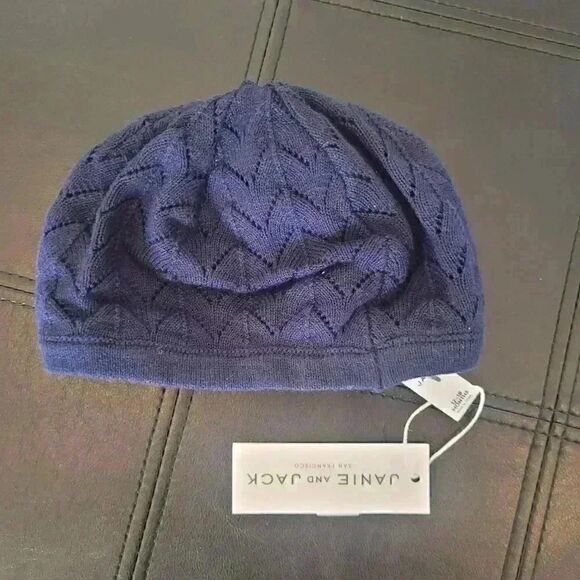 𝅺Janie and Jack Unisex Navy Soft Knit Beanie Hat NEW NWT - Picture 6 of 6